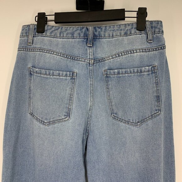 Time and Tru Jeans High Rise Light Blue Denim Slim Straight Leg - Picture 6 of 7